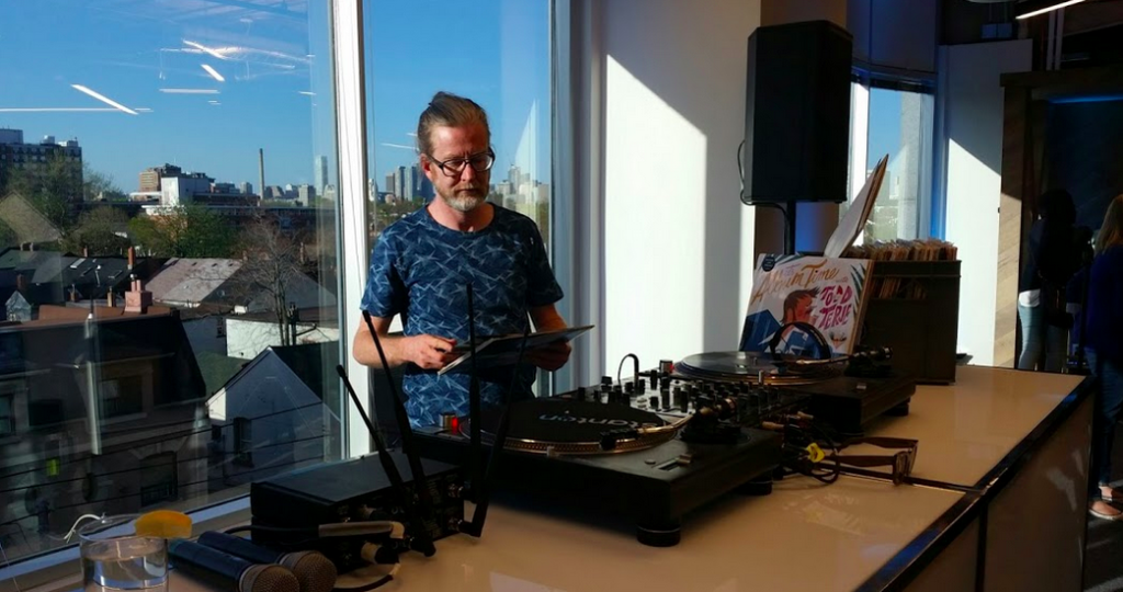 Canadian alt-rock superstar, Brendan Canning of Broken Social Scene, was spinning the music at #nestwarming