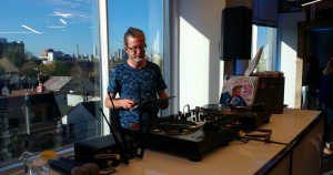 Canadian alt-rock superstar, Brendan Canning of Broken Social Scene, was spinning the music at #nestwarming
