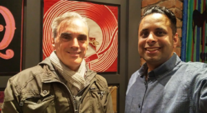 Bruce Livesey with Karim Kanji