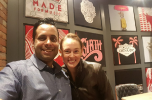 Dawn Cuthbertson with Karim Kanji