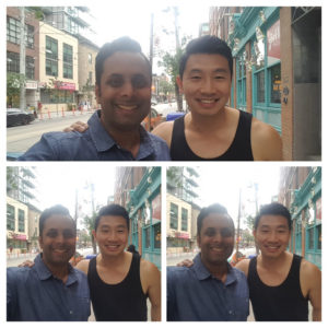 Simu Liu with Karim Kanji