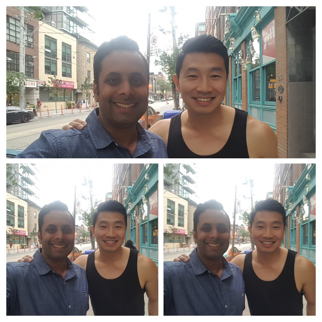 Simu Liu with Karim Kanji