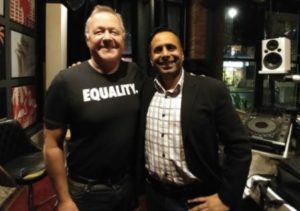 Richard Peddie with Karim Kanji