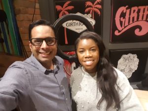 karim kanji with perdita felicien